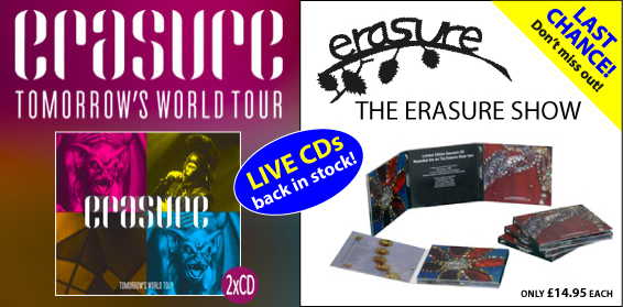 Banner Advert - Lexer Music - Erasure live albums promotion